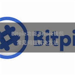 Bitpie功能 Bitpie钱包常见问题解决方法