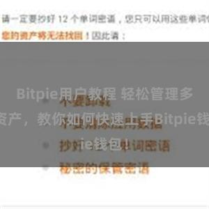 Bitpie用户教程 轻松管理多链资产，教你如何快速上手Bitpie钱包！