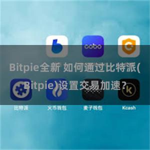 Bitpie全新 如何通过比特派(Bitpie)设置交易加速？