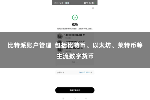 比特派账户管理  包括比特币、以太坊、莱特币等主流数字货币